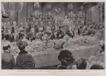 The Banquet at the Guildhall, 5 December, the Prince of Wales delivering his Great Speech on our Colonial Empire